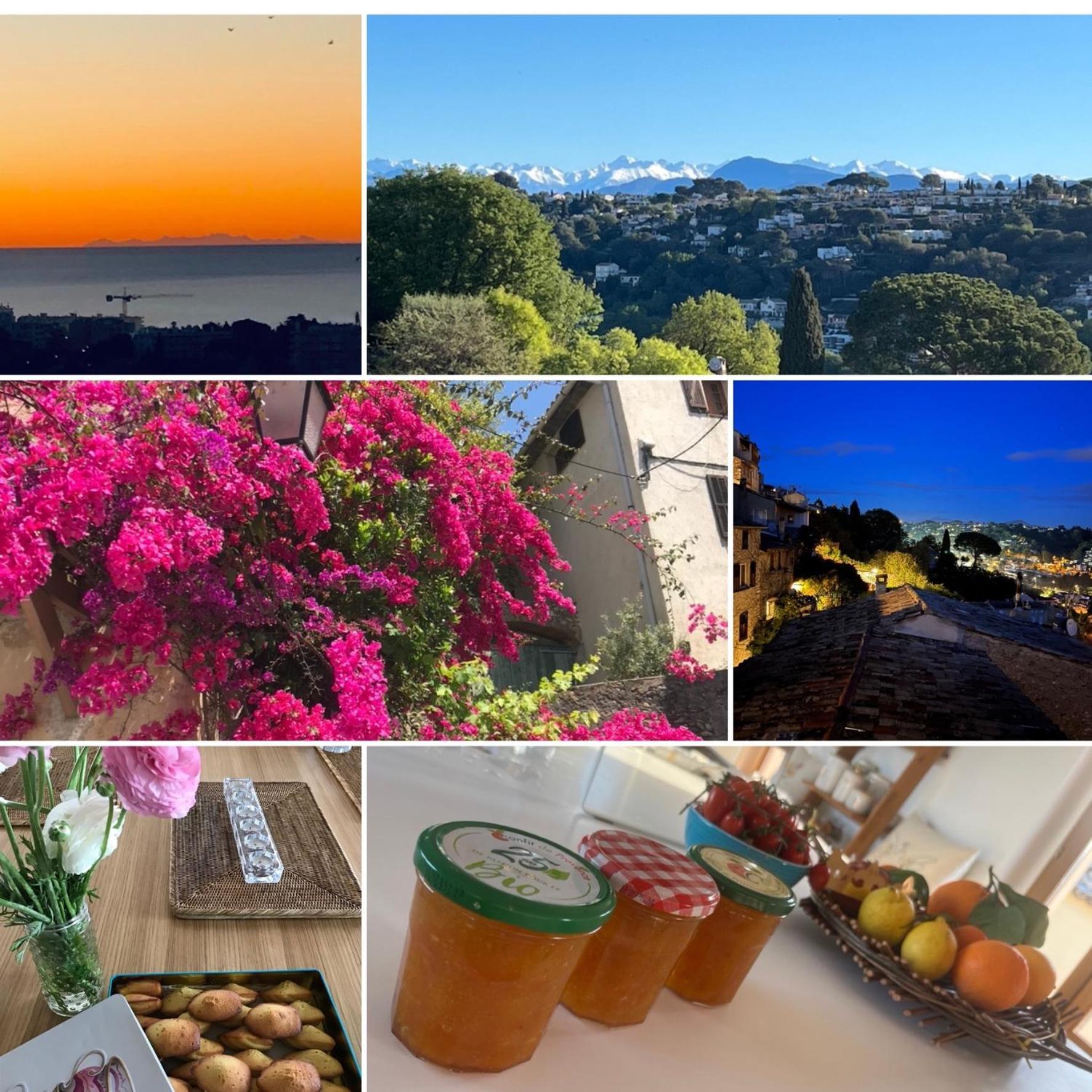 Appartamento Bed & Breakfast Les Hauts De Cagnes Vue Mer Et Montagne Esterno foto