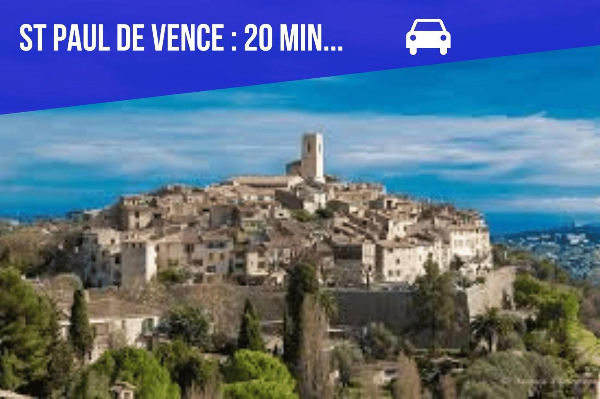 Appartamento Bed & Breakfast Les Hauts De Cagnes Vue Mer Et Montagne Esterno foto